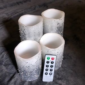 4 battery powered candles with remote
